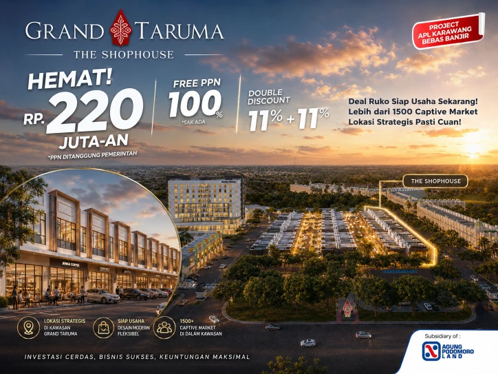 Grand Taruma Commercial — Ruko Tematik Karawang
